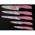 Cuchillo de cocina plástico colorido de la manija 5PCS (SE150005)